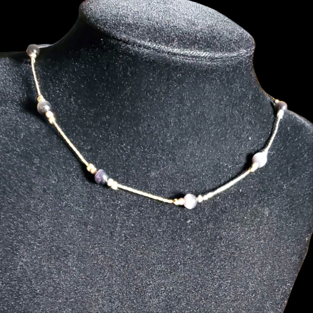 Vtg. Cats Eye Necklace